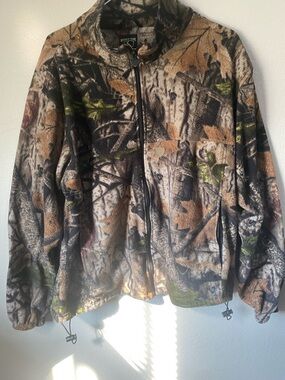 Wood N Trail Camouflage Fleece Zip Jacket - Brown/Green/Black